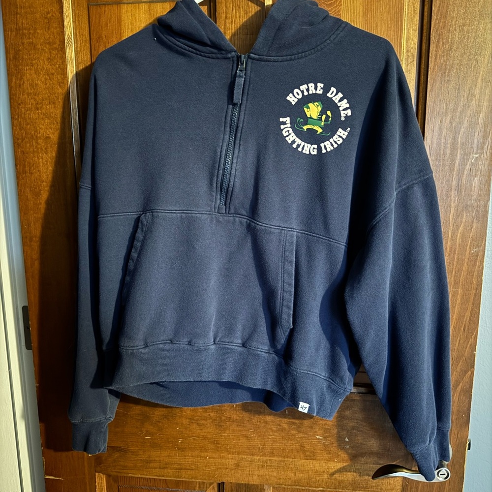 '47 Navy Zip Hoodie with Branded Tag
